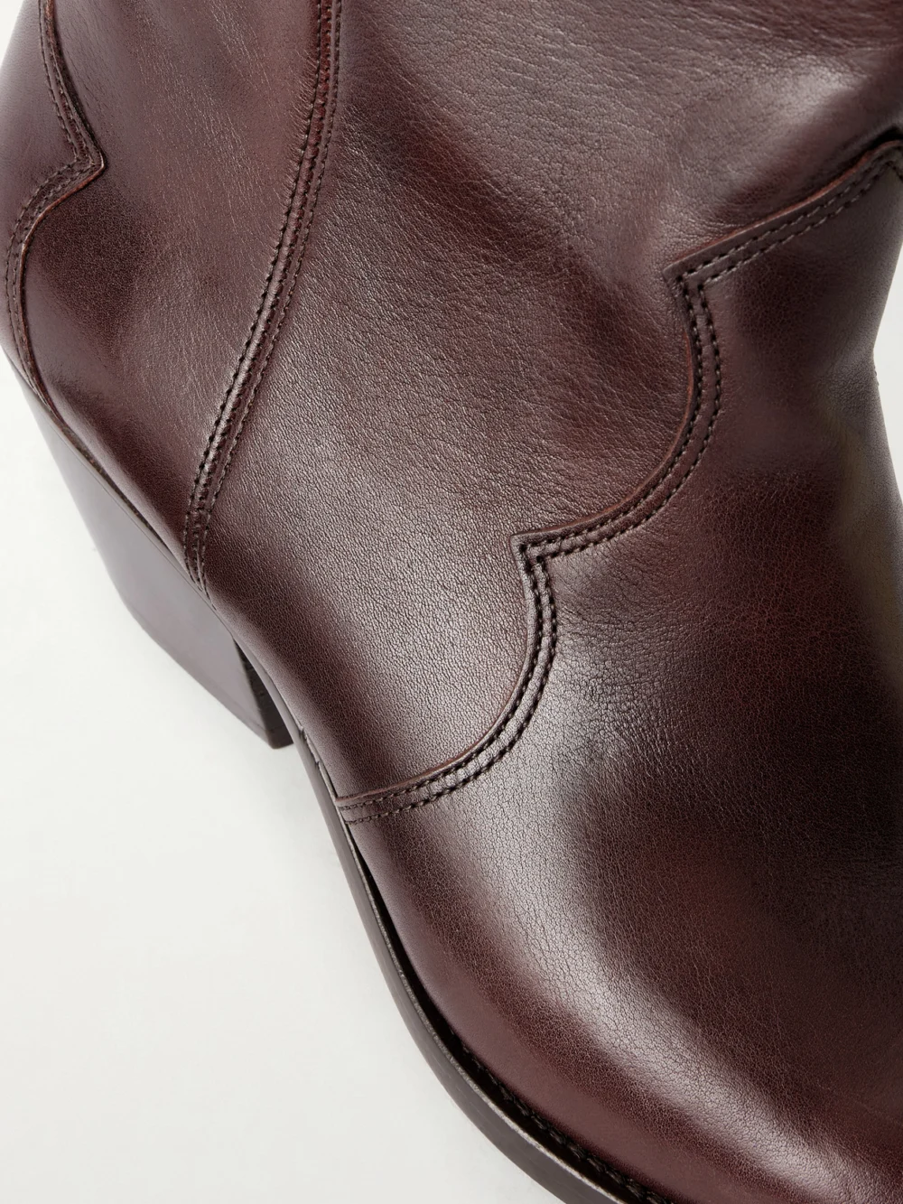 Close-up detail of the Isabel Marant Denvee Leather Boots