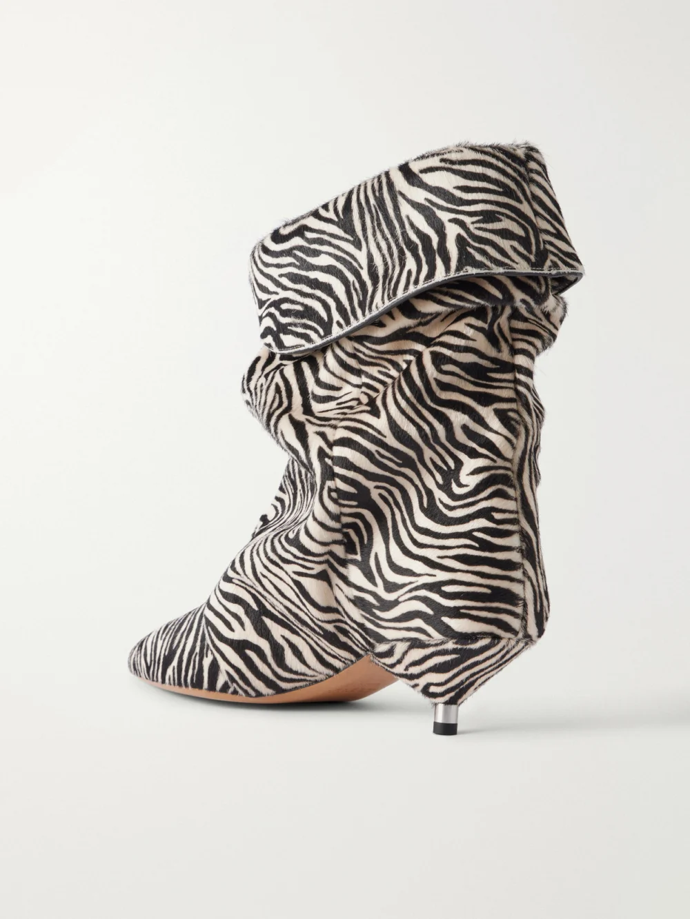 Back view of the Isabel Marant Edrik 40 Zebra-print Calf-hair Ankle Boots