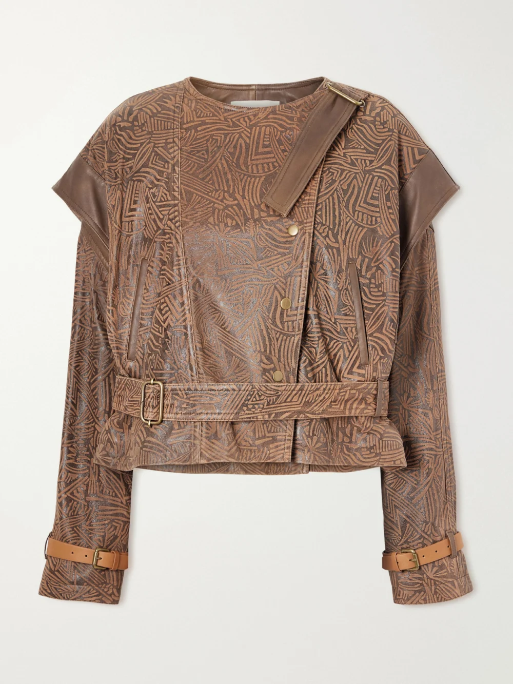 Isabel Marant Erine Leather Jacket in brown