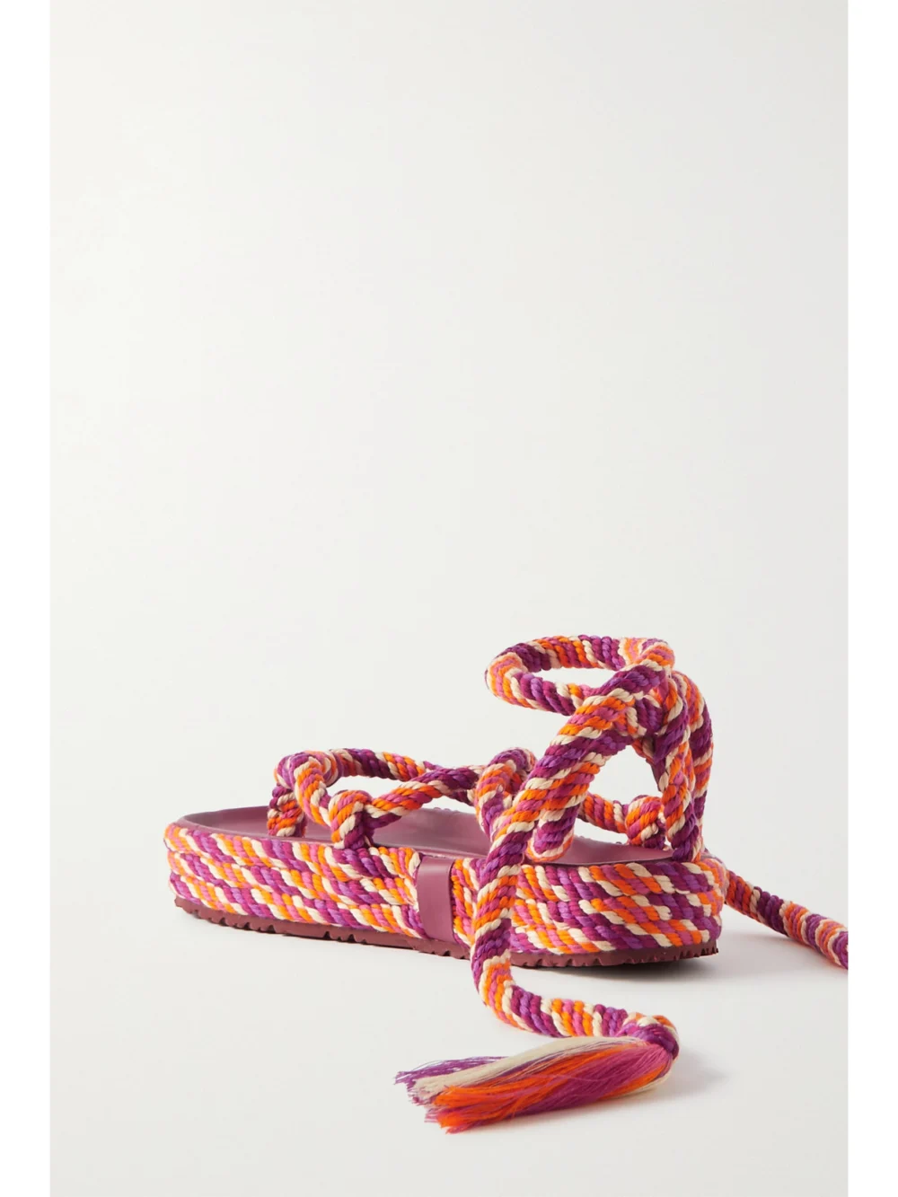 Back view of the Isabel Marant Erol Tasseled Rope Sandals