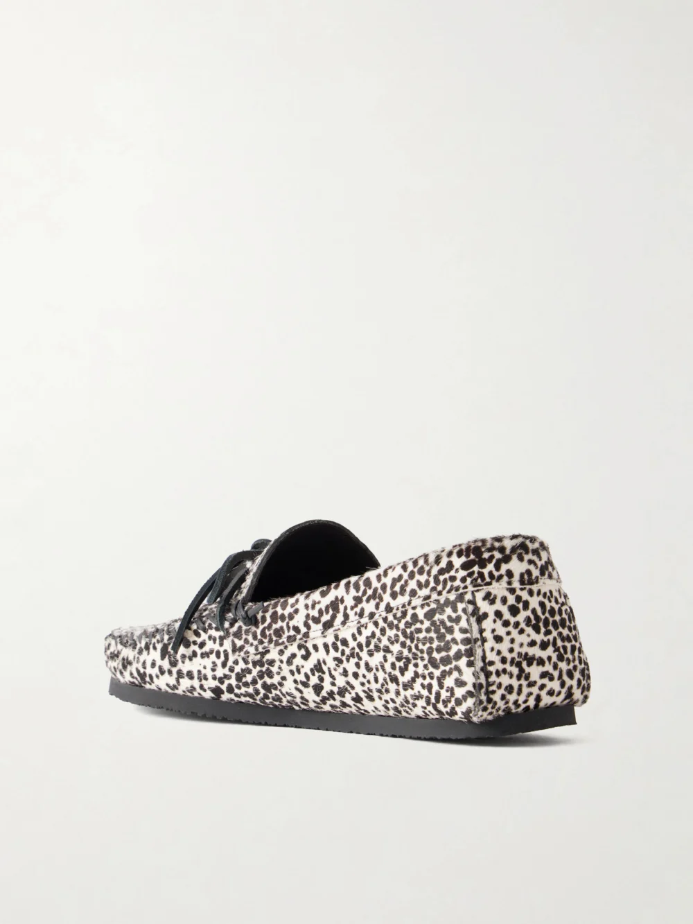 Back view of the Isabel Marant Fitza Animal-print Calf Hair Loafers