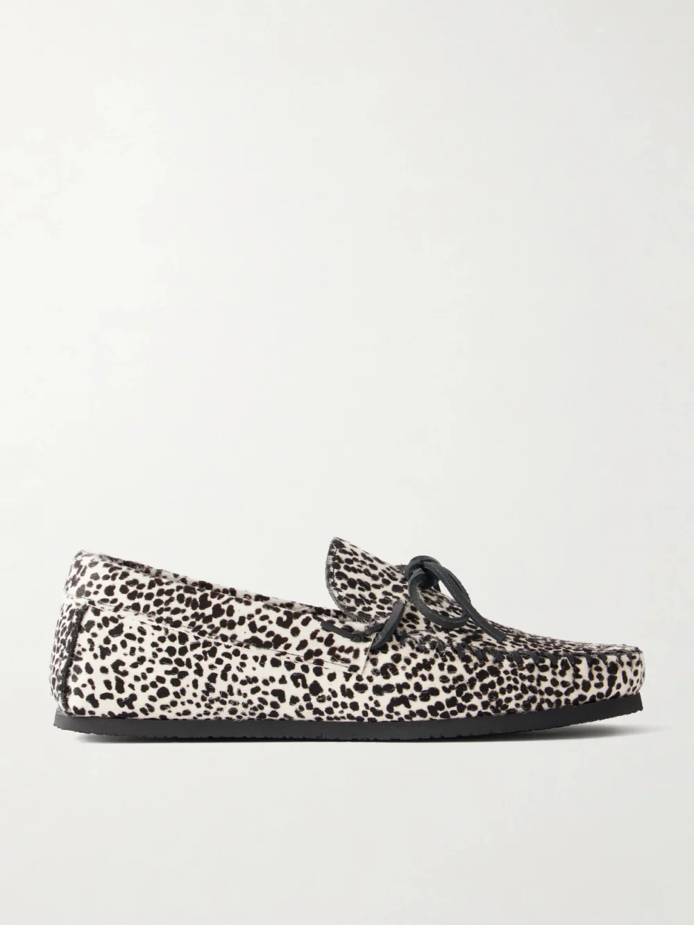 Isabel Marant Fitza Animal-print Calf Hair Loafers in black