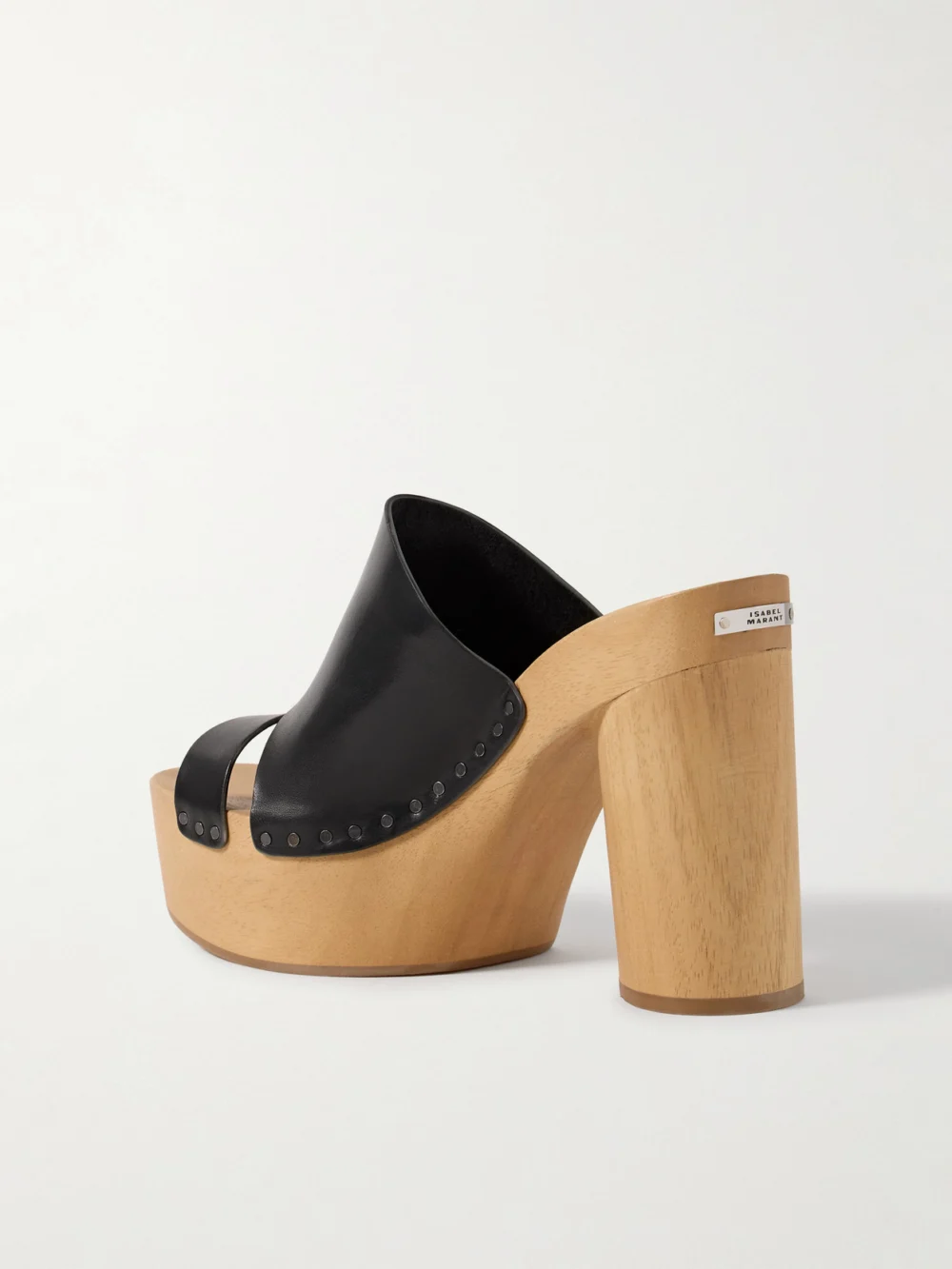 Back view of the Isabel Marant Hyun Leather Platform Mules