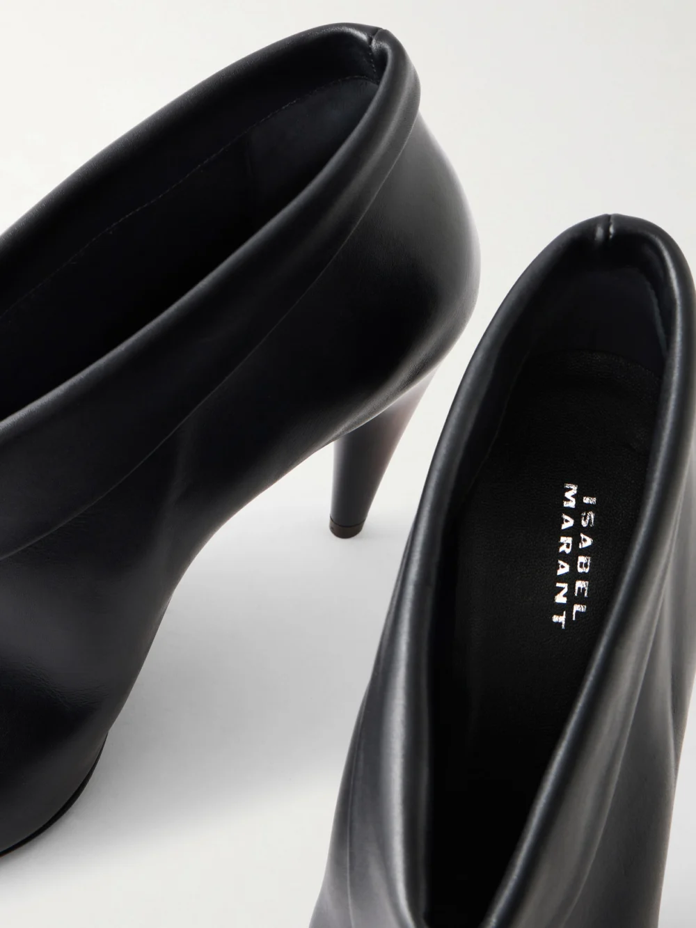 Close-up detail of the Isabel Marant Janela 100 Leather Ankle Boots