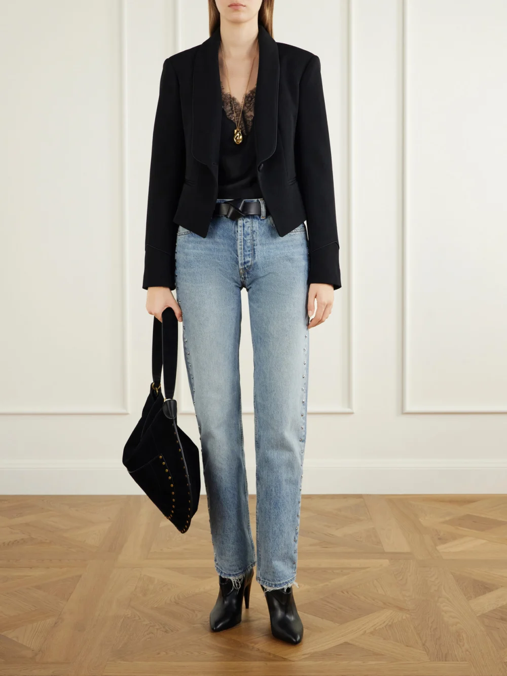 Isabel Marant Janela 100 Leather Ankle Boots, styled view