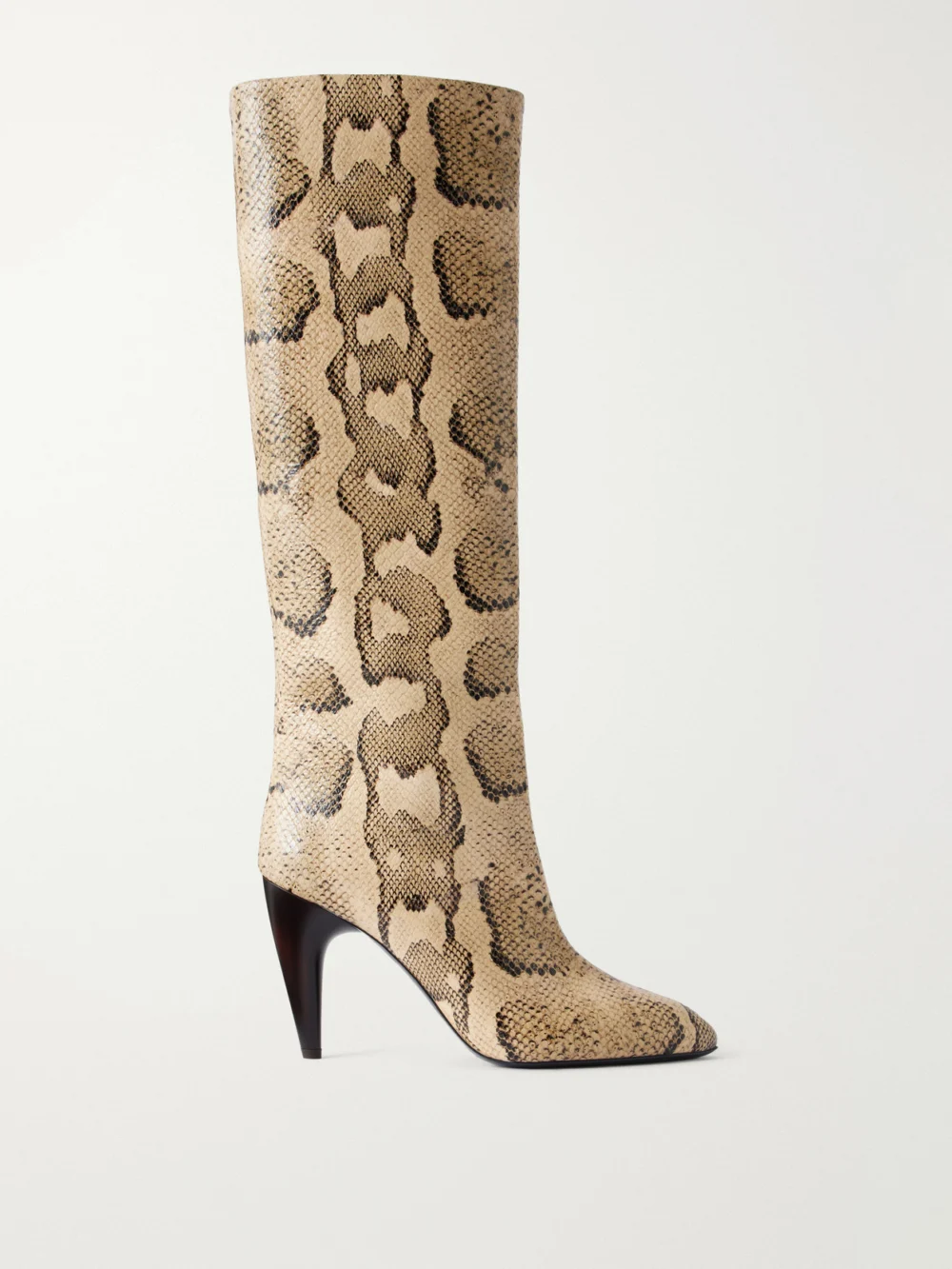 Isabel Marant Jany 100 Snake-effect Leather Knee Boots in snake print