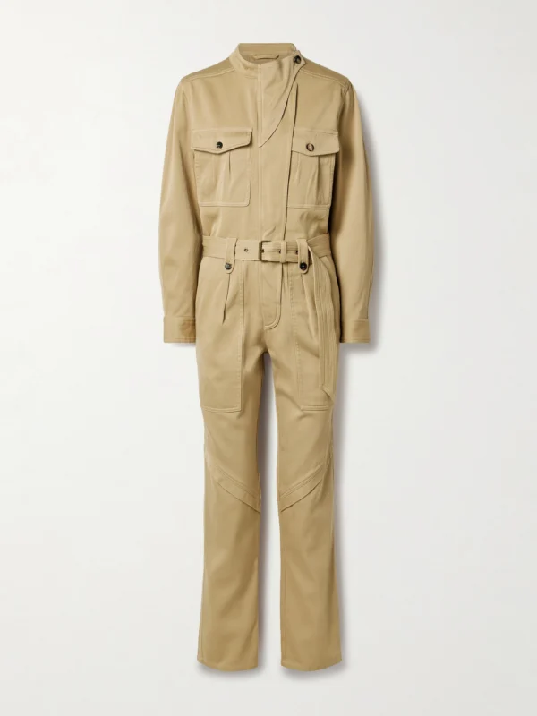 Isabel Marant Jelica Belted Cotton-twill Jumpsuit