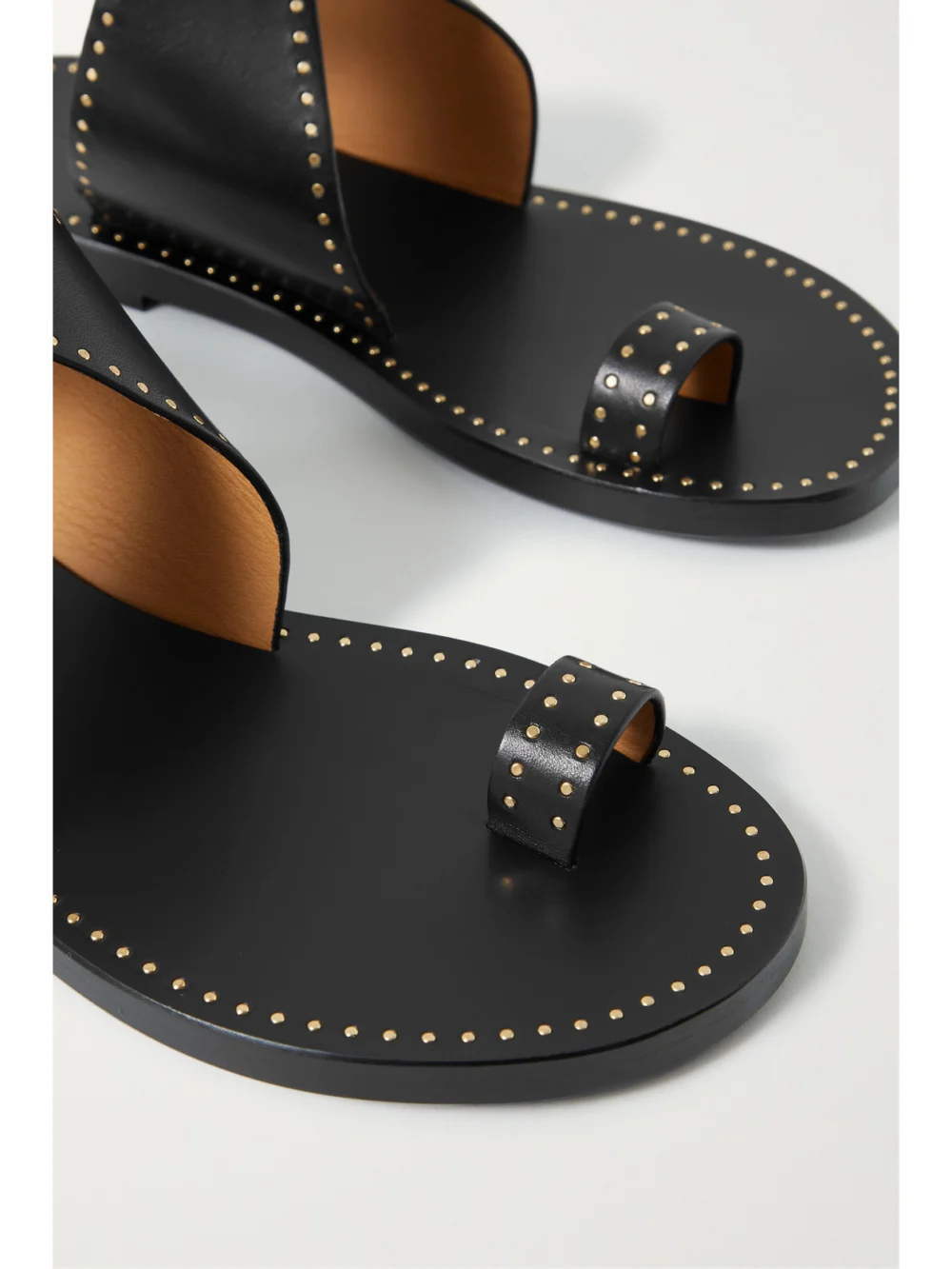 Close-up detail of the Isabel Marant Jools Studded Leather Sandals
