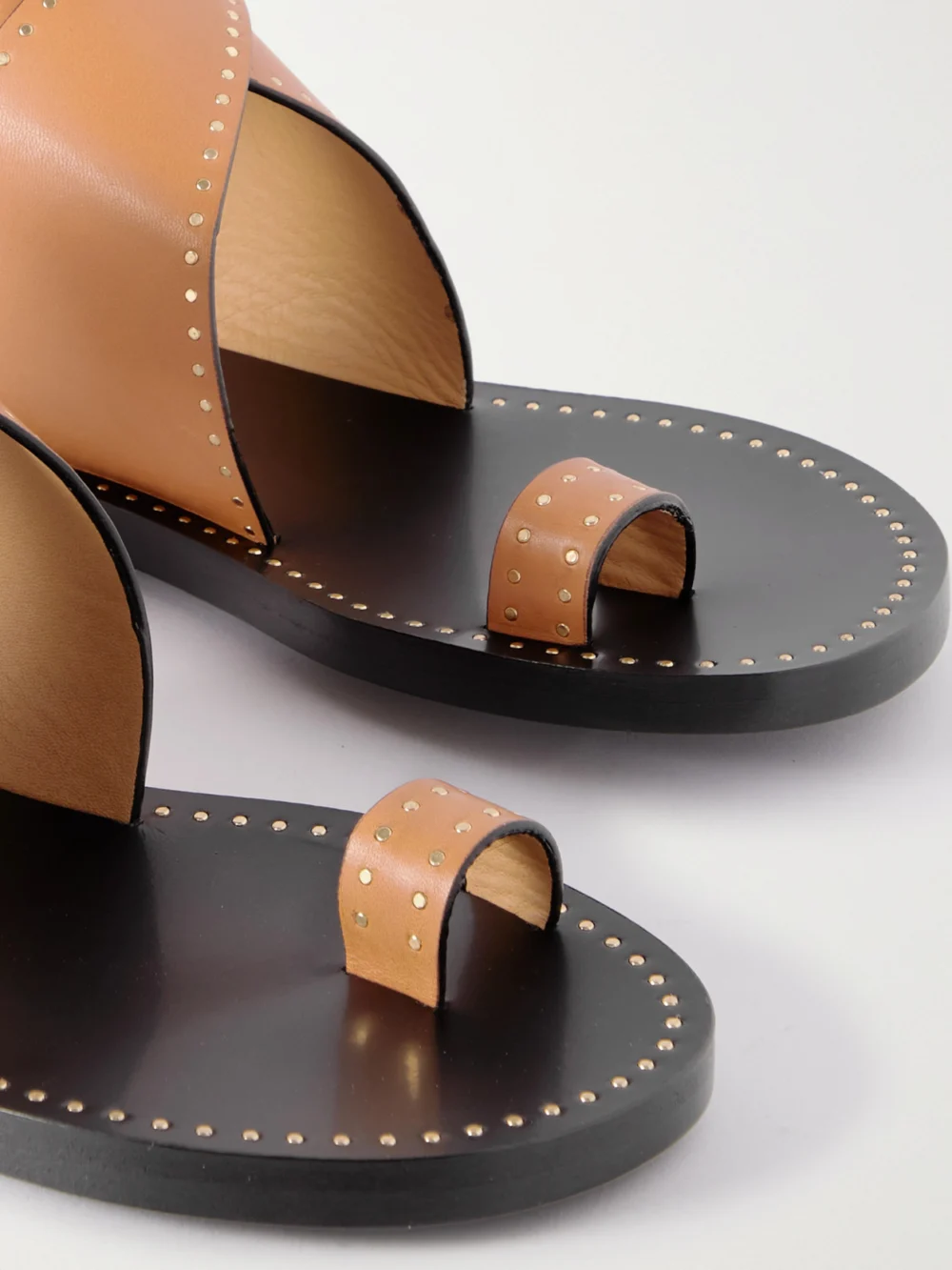 Close-up detail of the Isabel Marant Jools Studded Leather Sandals