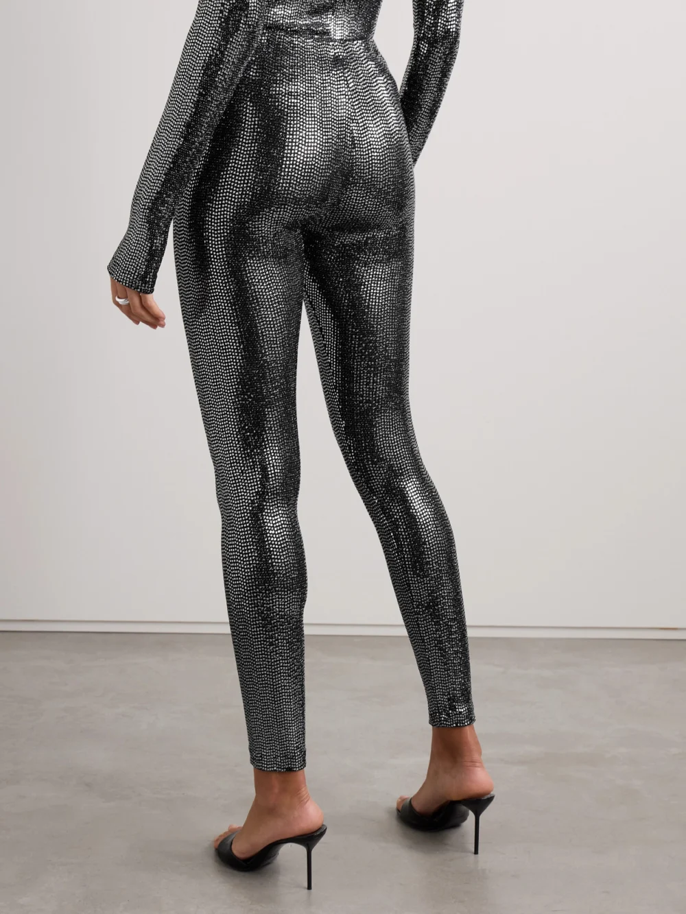 Back view of the Isabel Marant Joshua Sequined Tulle Leggings