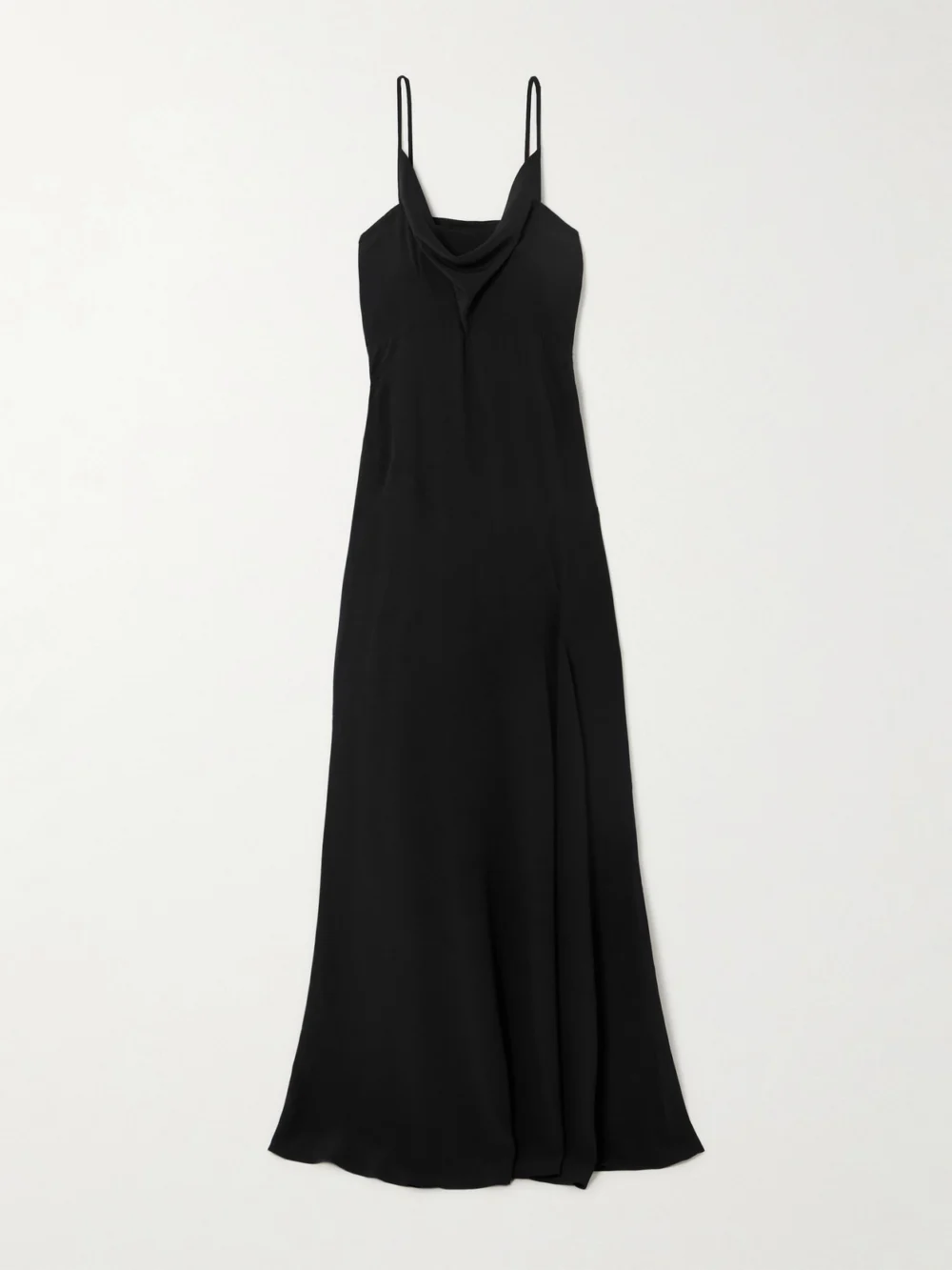 Isabel Marant Kapri Draped Open-back Crepe Maxi Dress in black