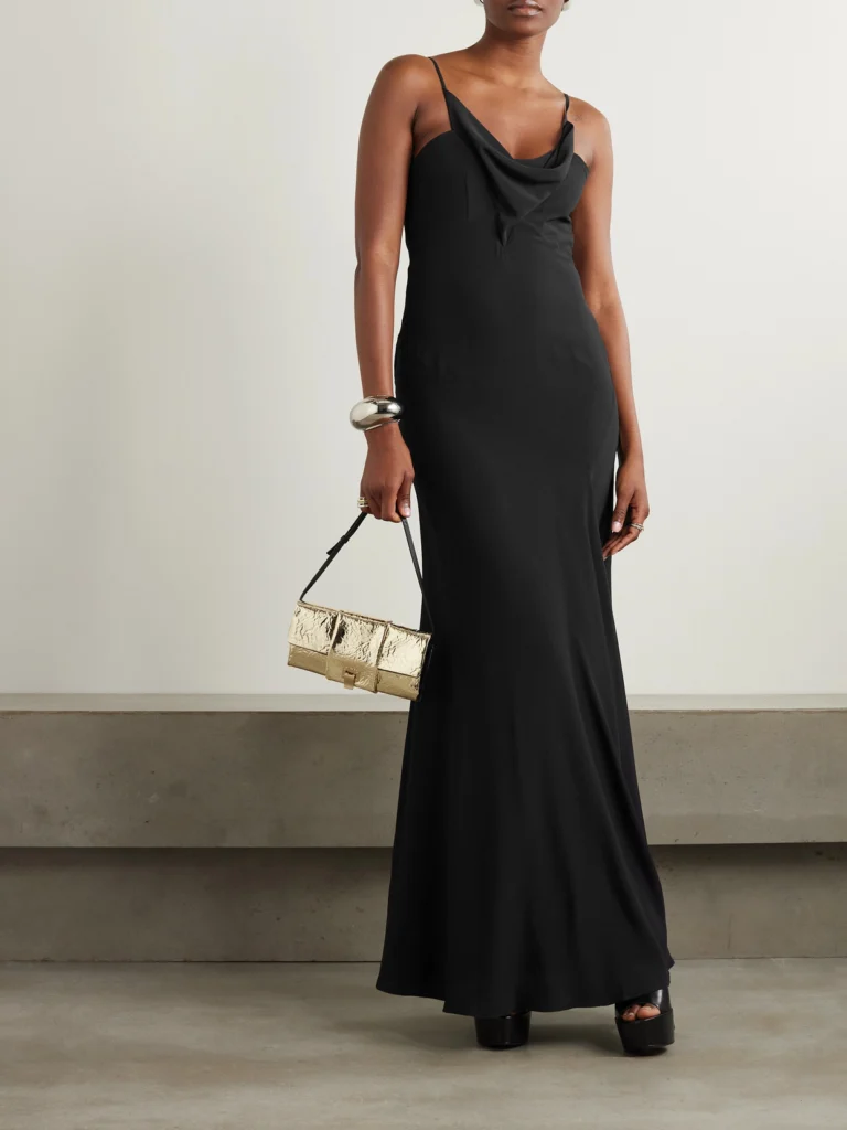 Isabel Marant Kapri Draped Open-back Crepe Maxi Dress