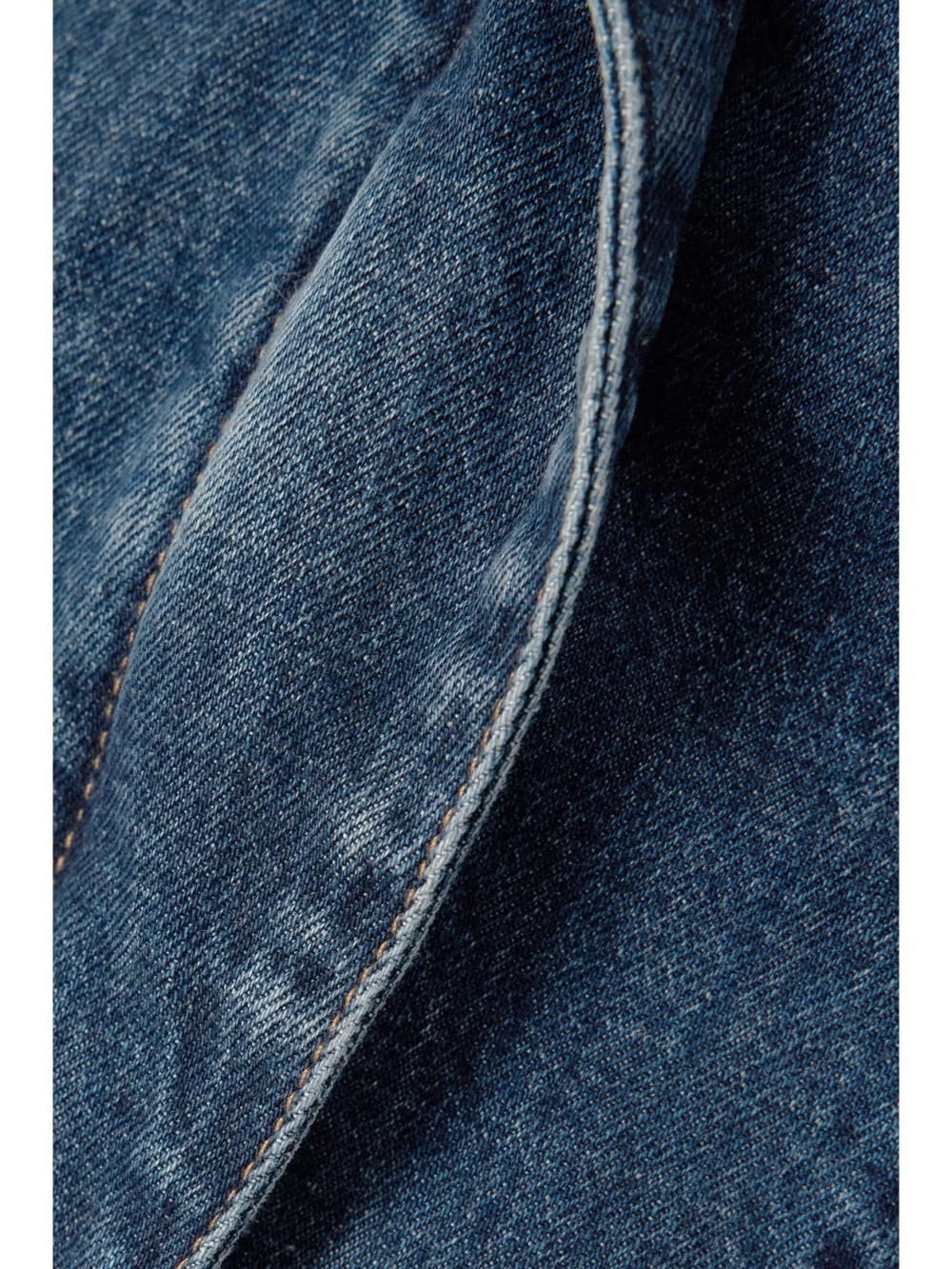 Close-up detail of the Isabel Marant Kimea Paneled Denim Jumpsuit