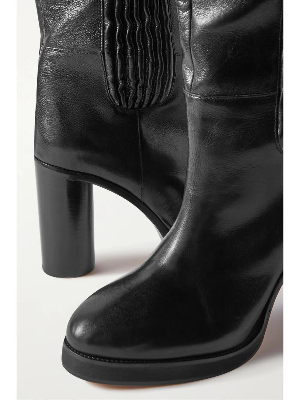 Close-up detail of the Isabel Marant Laelle Leather Over-the-knee Boots