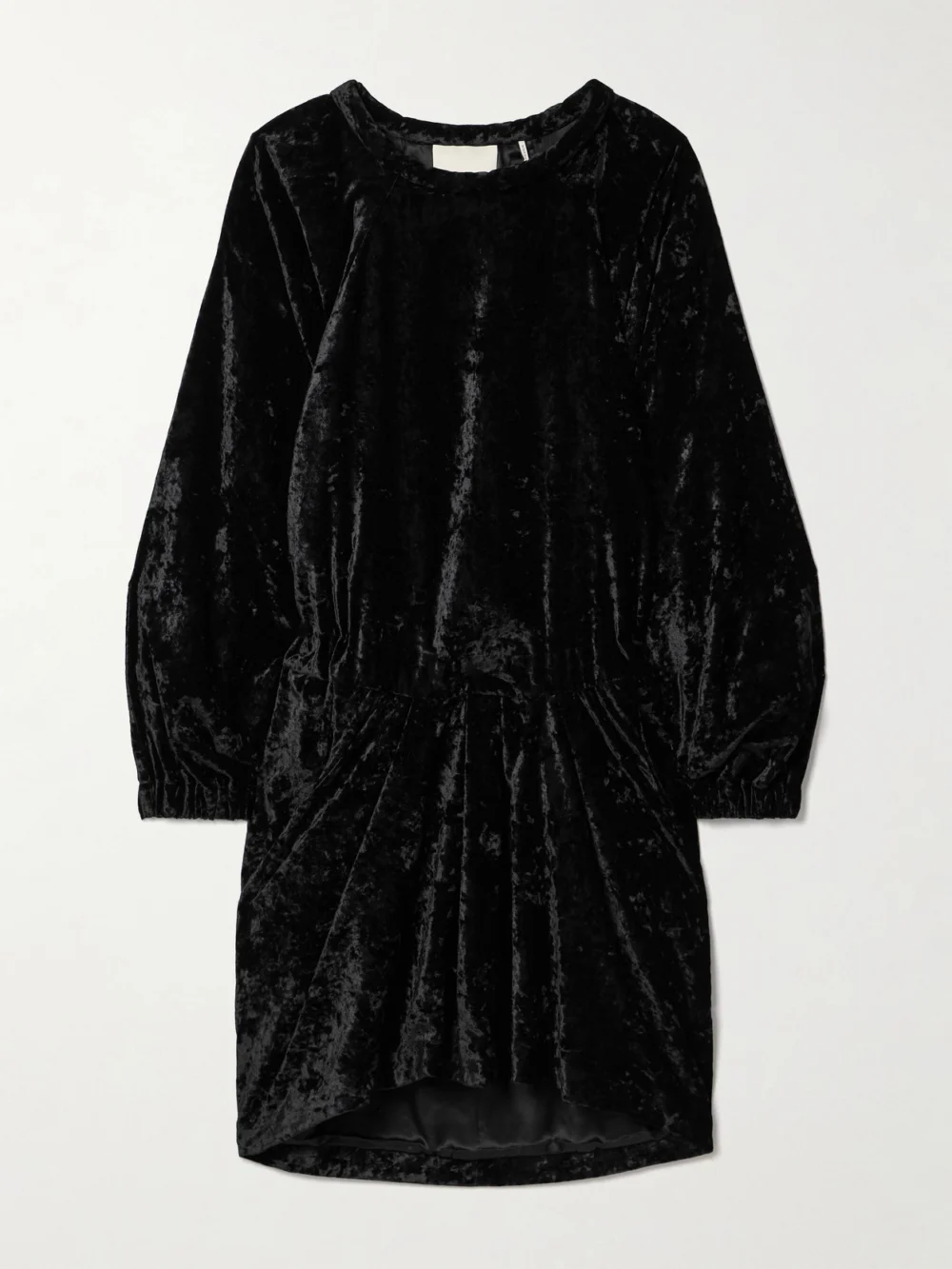 Isabel Marant Lassie Crushed-velvet Mini Dress in black