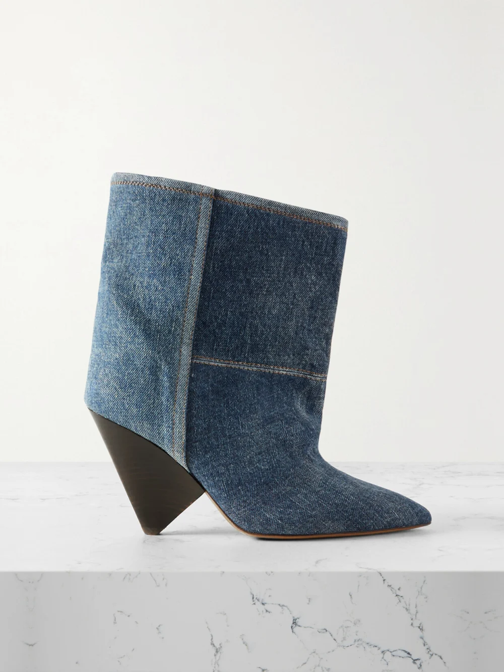 Isabel Marant Miyako Two-tone Denim Ankle Boots in blue