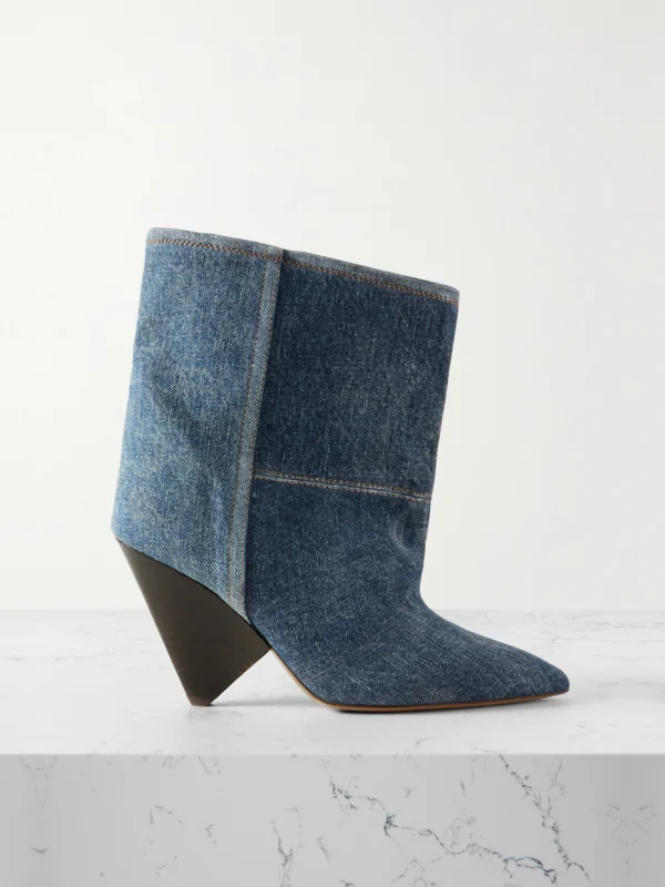 Isabel Marant Miyako Two-tone Denim Ankle Boots