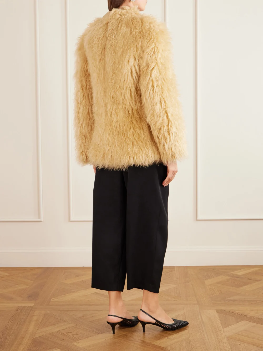 Back view of the Isabel Marant Mylae Shearling Jacket