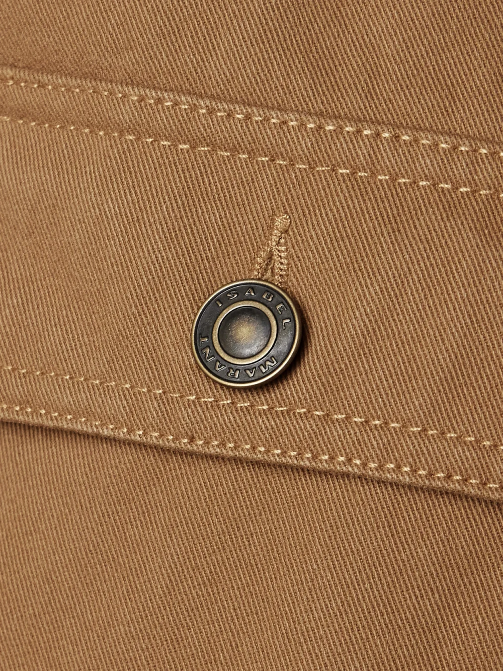 Close-up detail of the Isabel Marant Ninon Corduroy-trimmed Cotton-twill Jacket