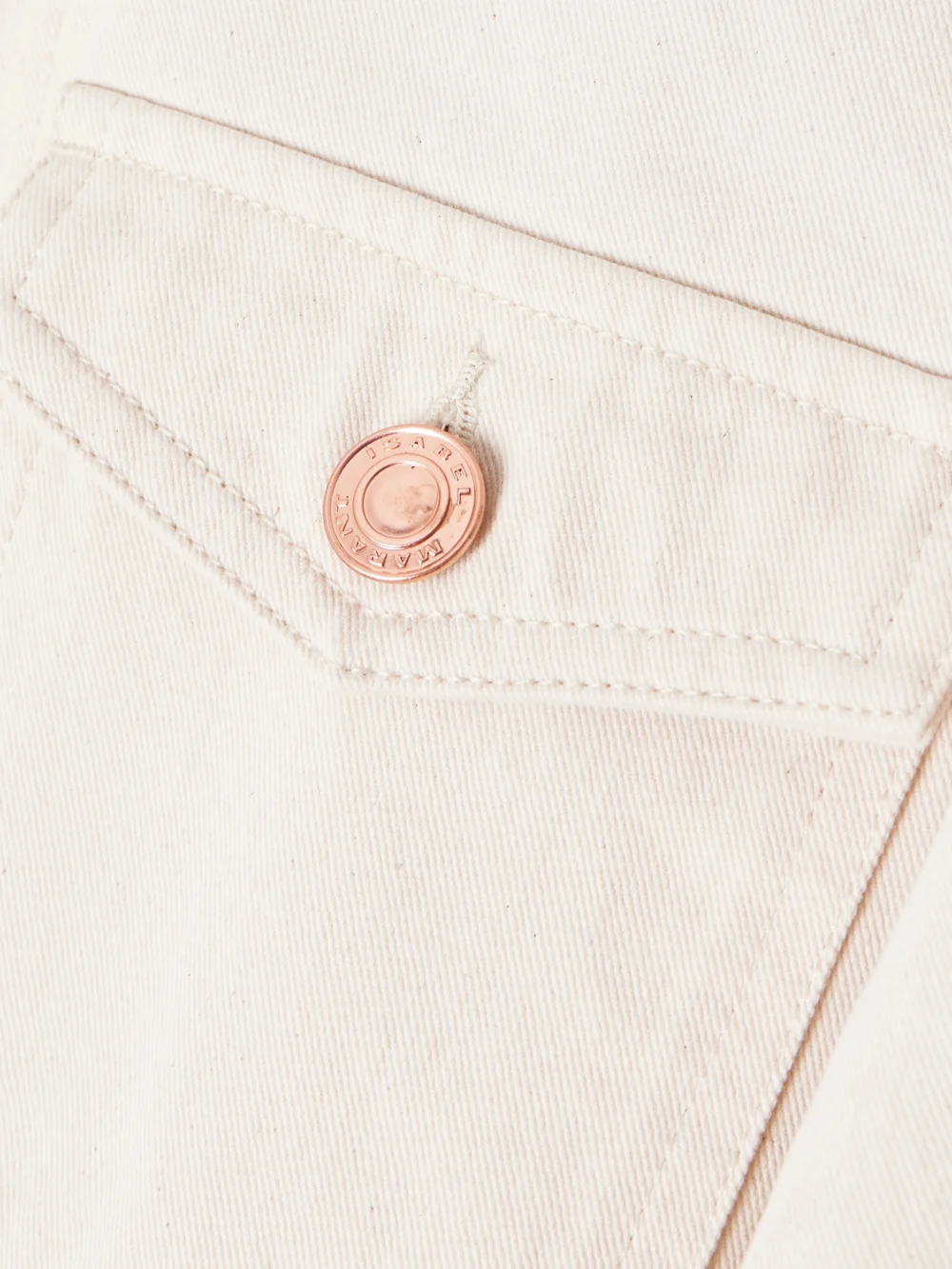 Close-up detail of the Isabel Marant Nolinea Corduroy-trimmed Cotton-twill Jacket