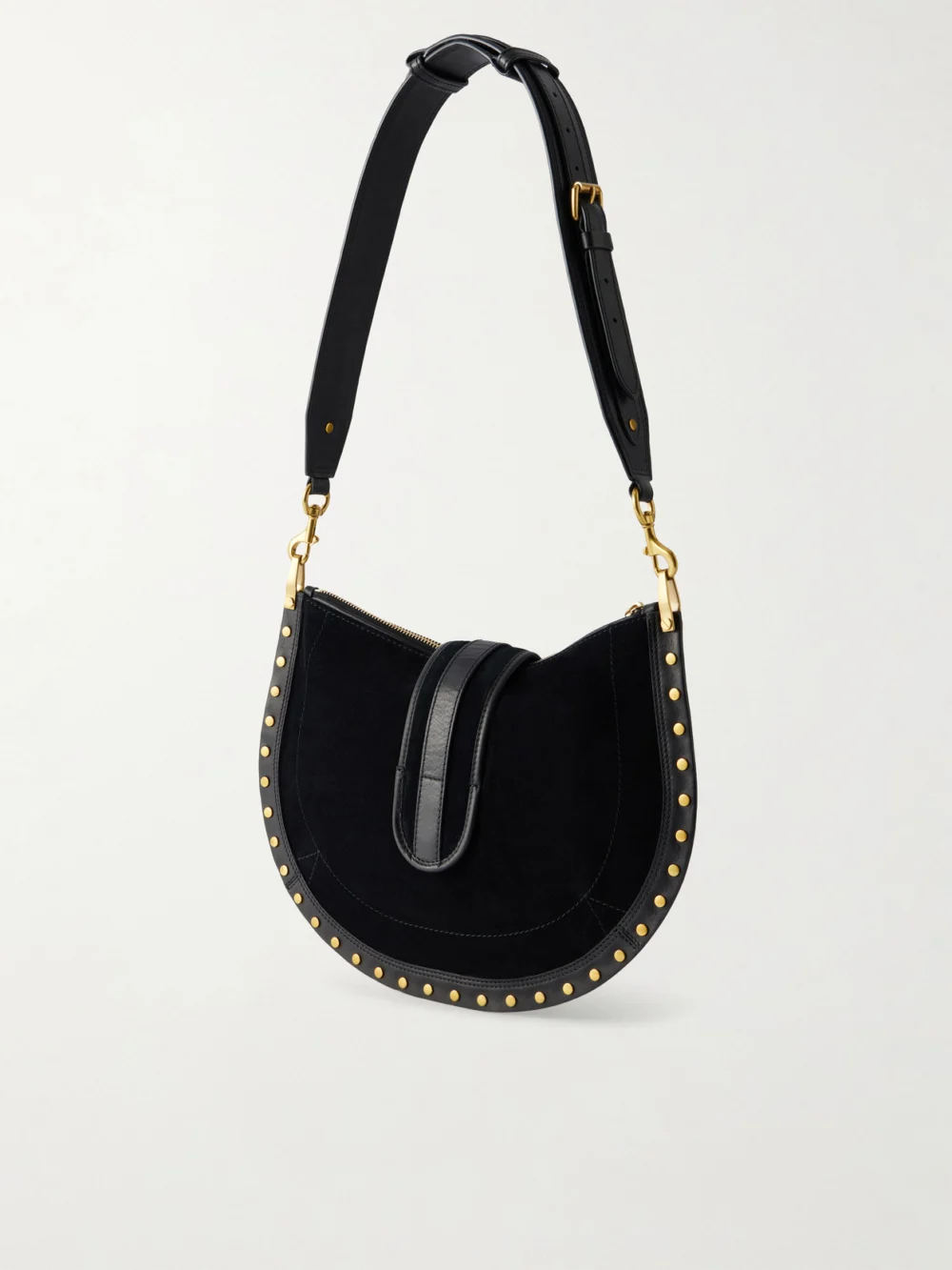 Back view of the Isabel Marant Oskan Embellished Suede Shoulder Bag