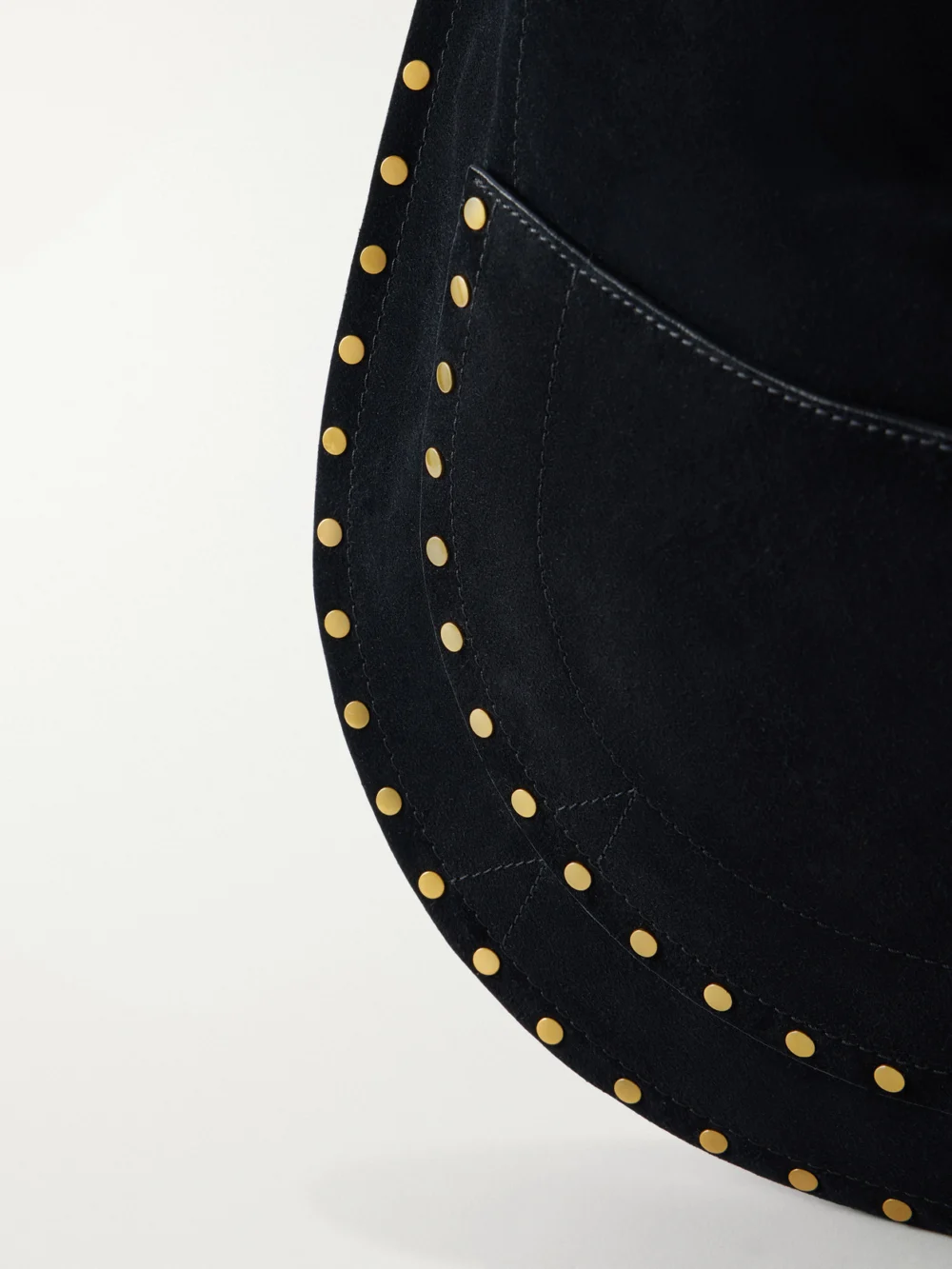 Close-up detail of the Isabel Marant Oskan Embellished Suede Shoulder Bag