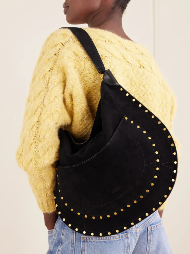 Isabel Marant Oskan Embellished Suede Shoulder Bag