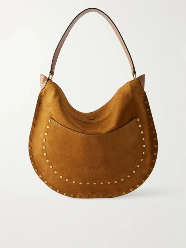 Isabel Marant Oskan Embellished Suede Shoulder Bag