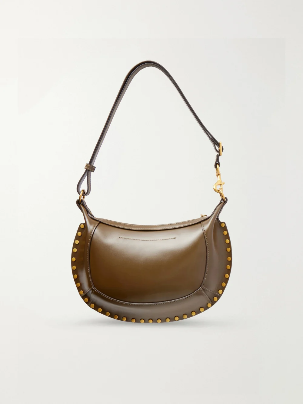 Back view of the Isabel Marant Oskan Moon Studded Leather Shoulder Bag