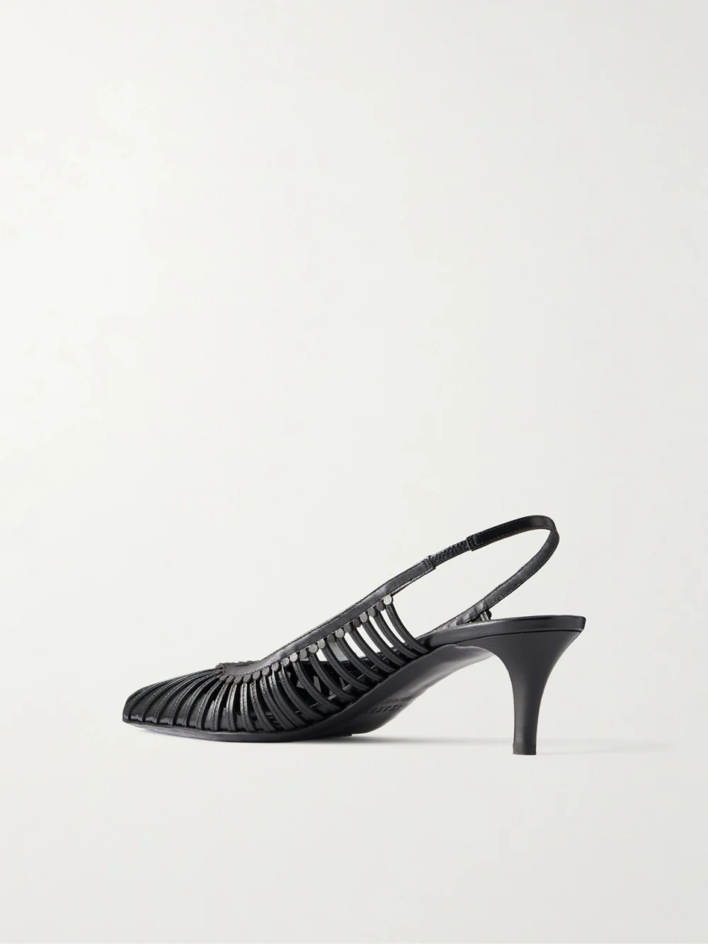 Back view of the Isabel Marant Pionee Woven Leather Slingback Pumps