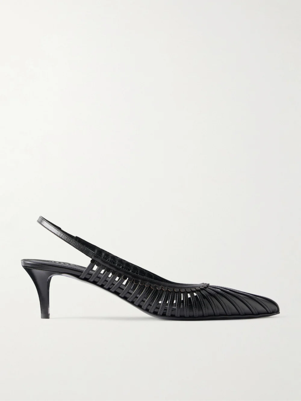 Isabel Marant Pionee Woven Leather Slingback Pumps in black