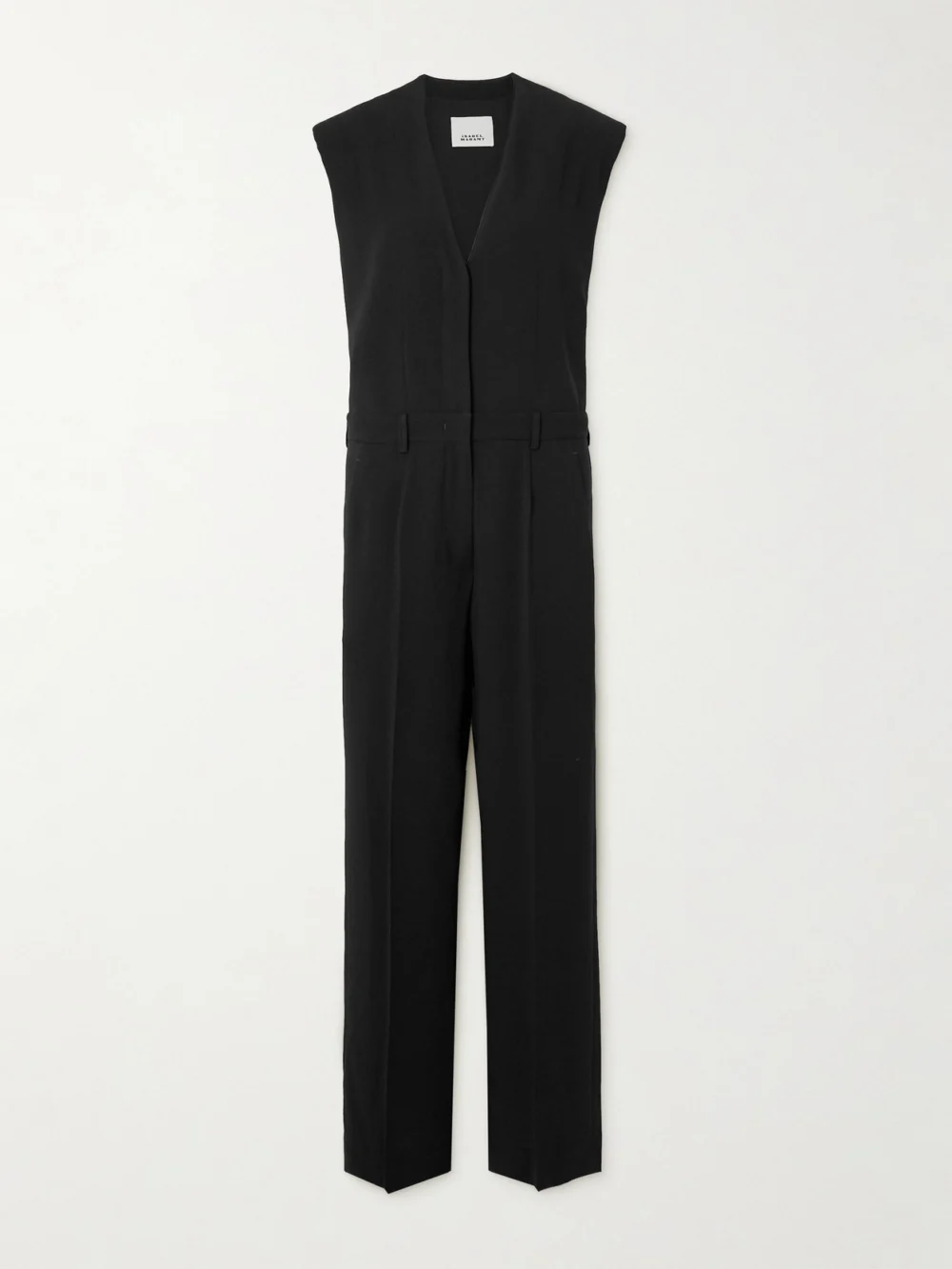 Isabel Marant Pleated Crepe Jumpsuit in black