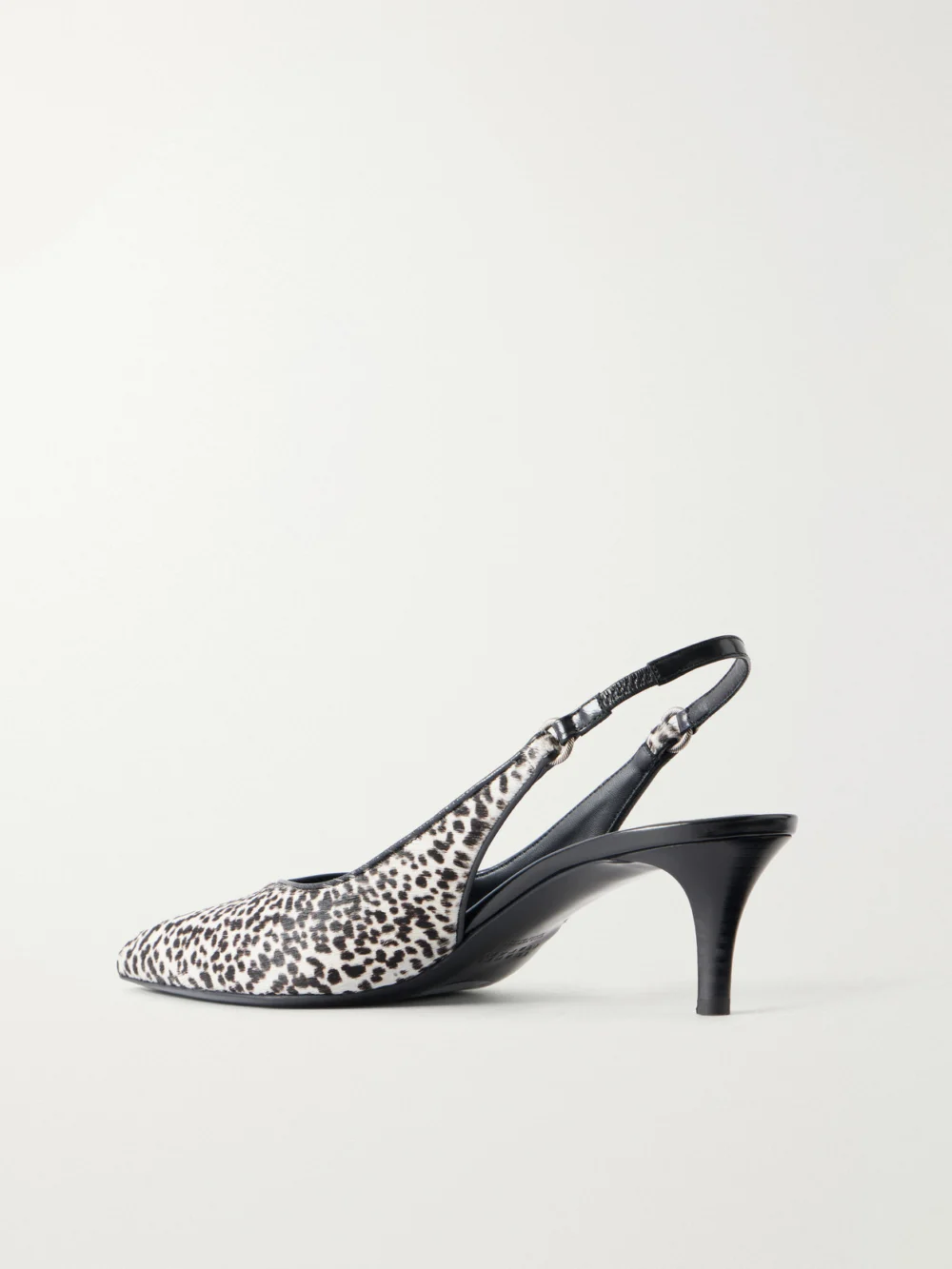Back view of the Isabel Marant Polyn Animal-print Calf Hair Slingback Pumps