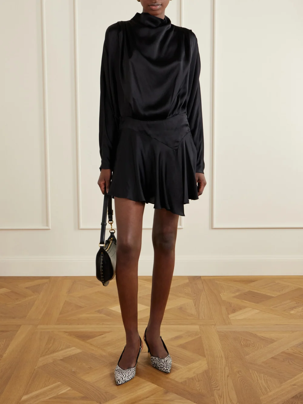 Isabel Marant Polyn Animal-print Calf Hair Slingback Pumps, styled view
