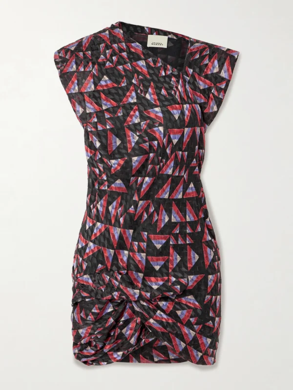 Isabel Marant Printed Dévoré-voile Mini Dress
