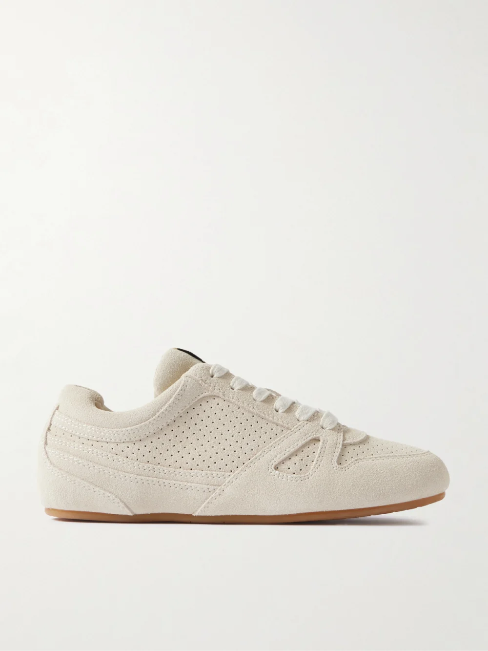 Isabel Marant Senny Perforated Suede Sneakers in beige