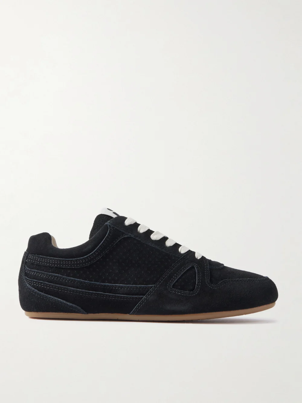 Isabel Marant Senny Perforated Suede Sneakers in black