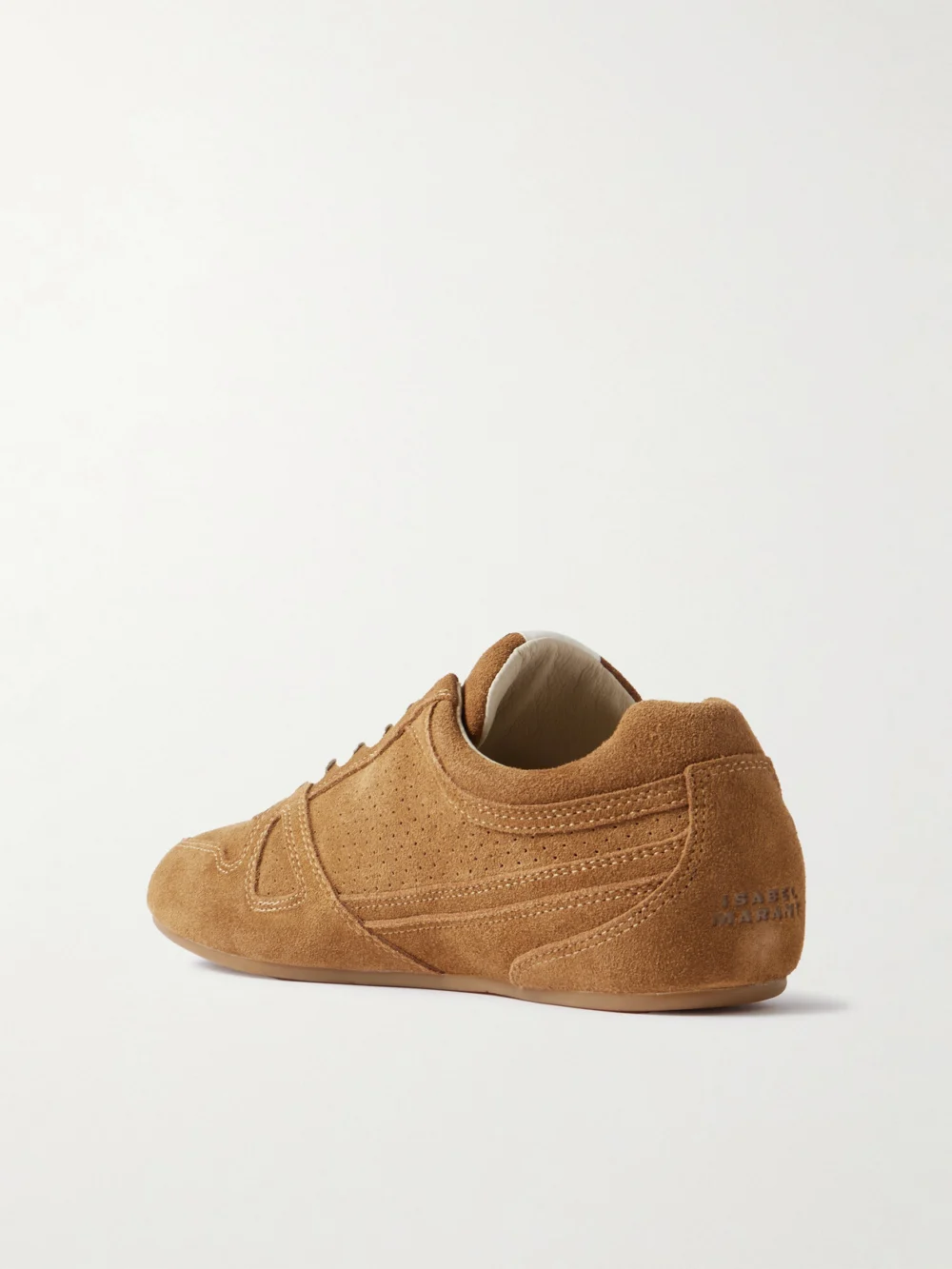 Back view of the Isabel Marant Senny Perforated Suede Sneakers