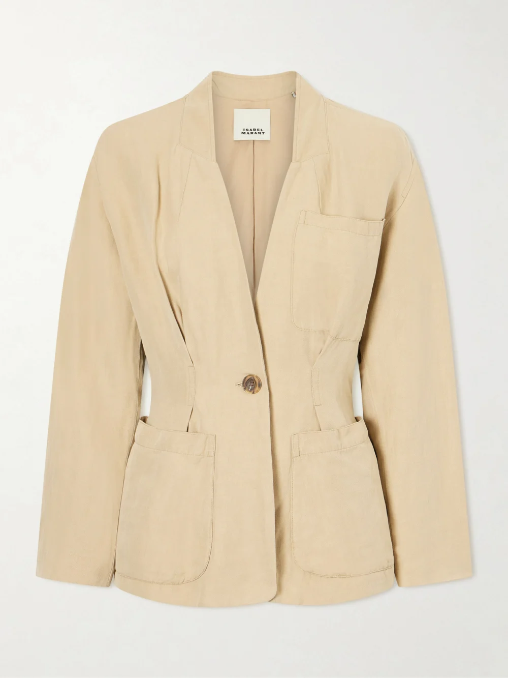 Isabel Marant Soraya Linen and Silk-blend Blazer in beige