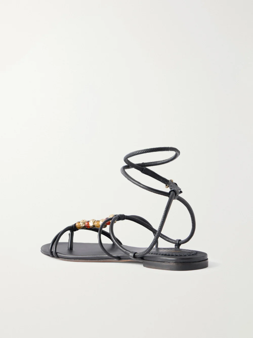 Back view of the Isabel Marant Yctoria Beaded Leather Sandals