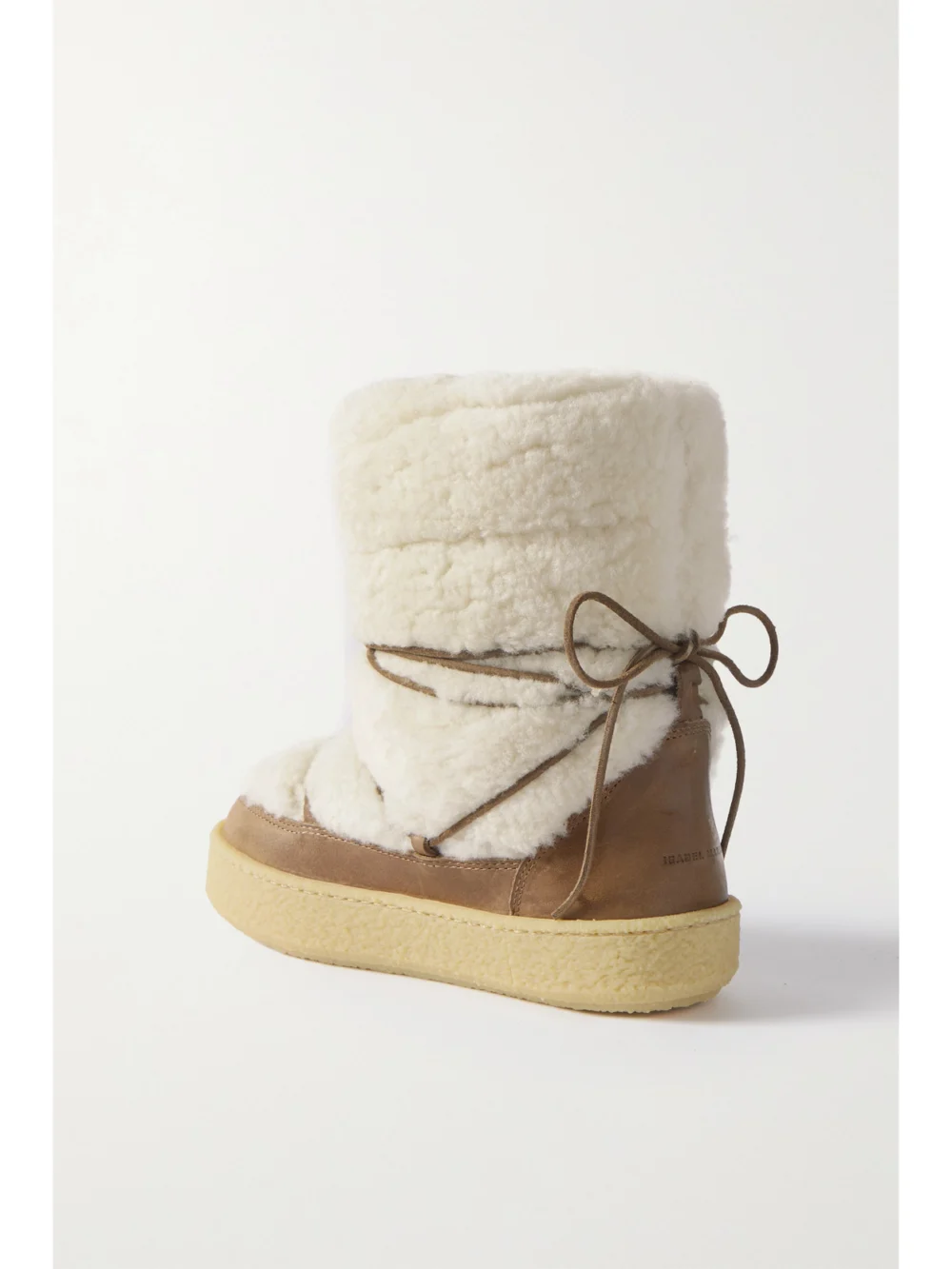 Back view of the Isabel Marant Zimlee Shearling and Leather Ankle Boots