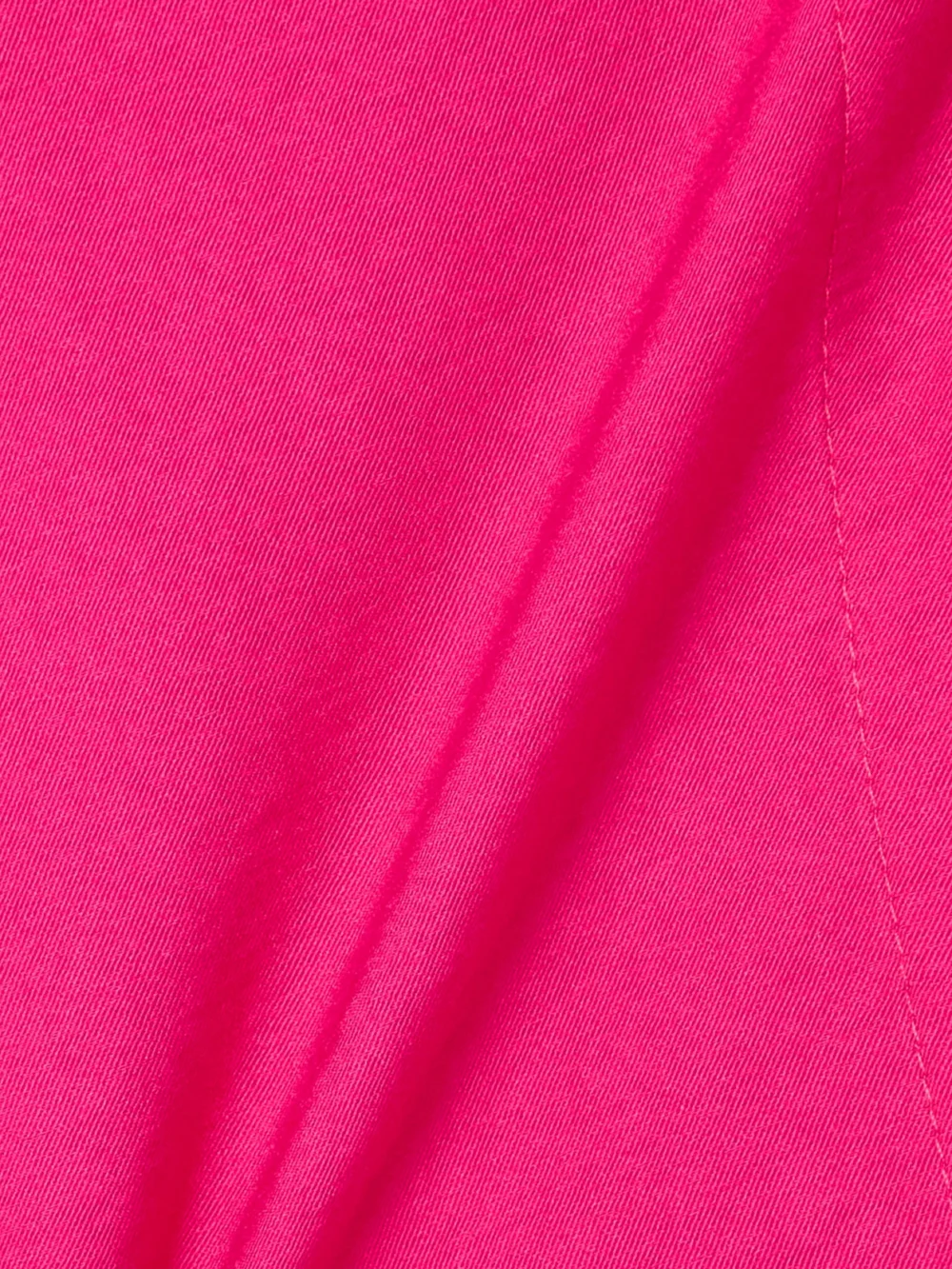 Close-up detail of the Jacquemus Bahia Knotted Draped Satin-twill Shirt