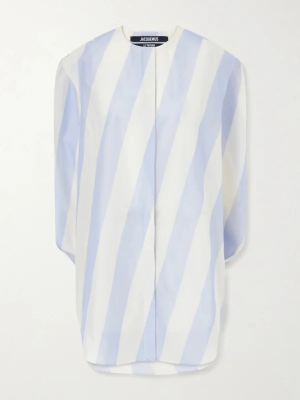 Jacquemus Berlingot Striped Cotton-blend Shirt Dress