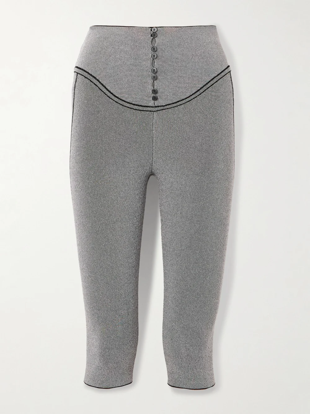 Jacquemus Cropped Stretch-jersey Leggings in gray