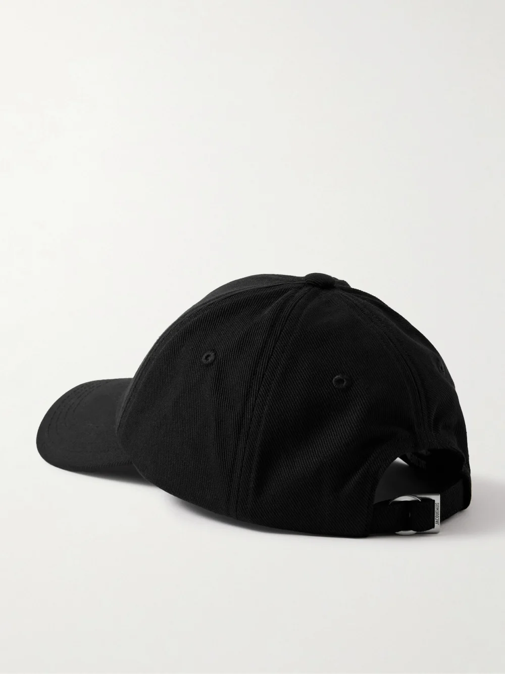Back view of the Jacquemus Embellished Cotton-twill Baseball Cap