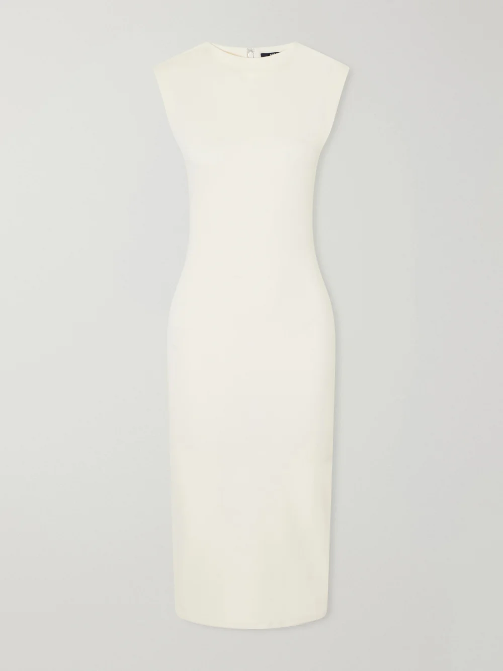 Jacquemus La Robe Alba Crepe Midi Dress in off-white