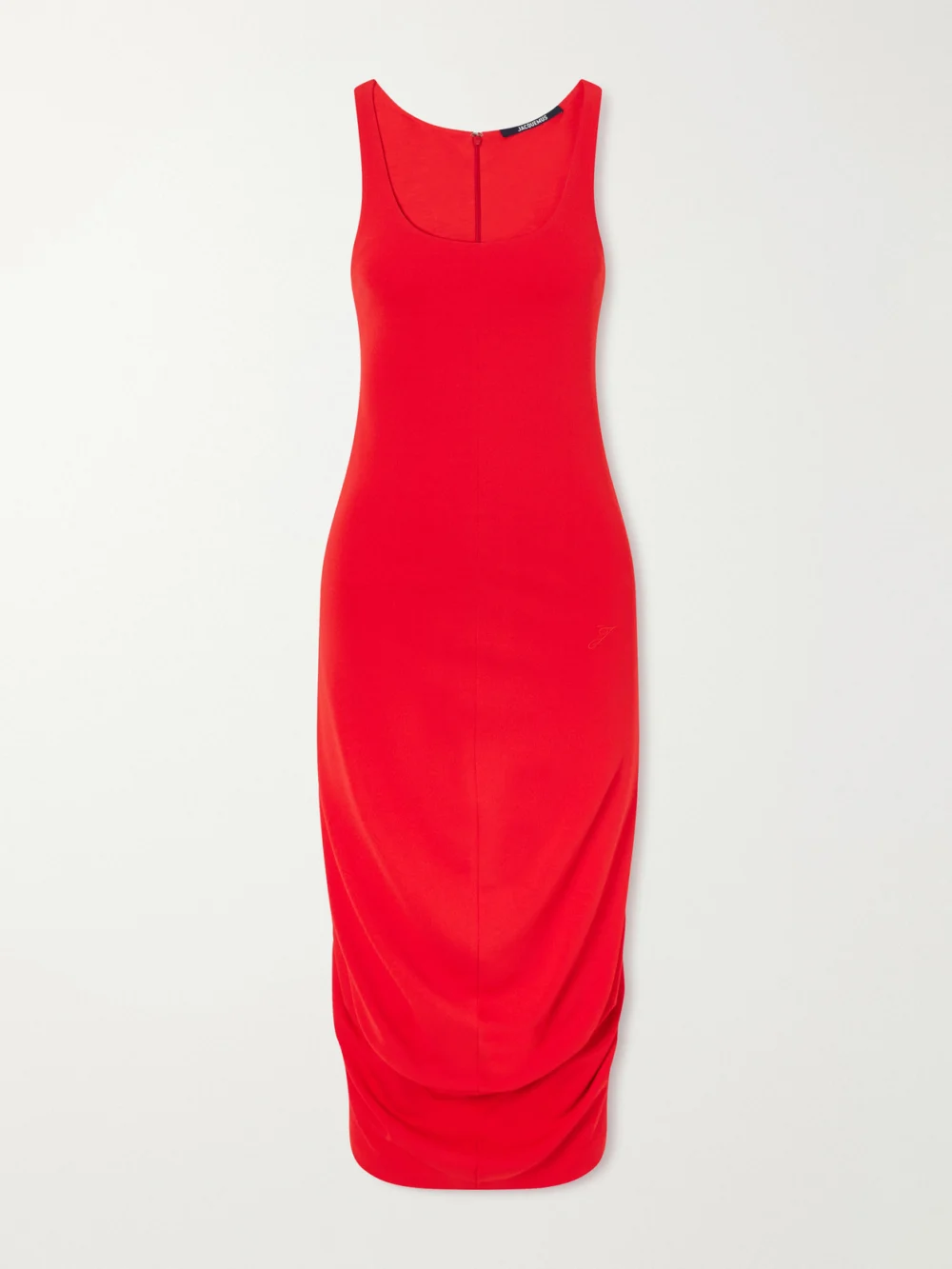 Jacquemus La Robe Regata Embroidered Crepe Midi Dress