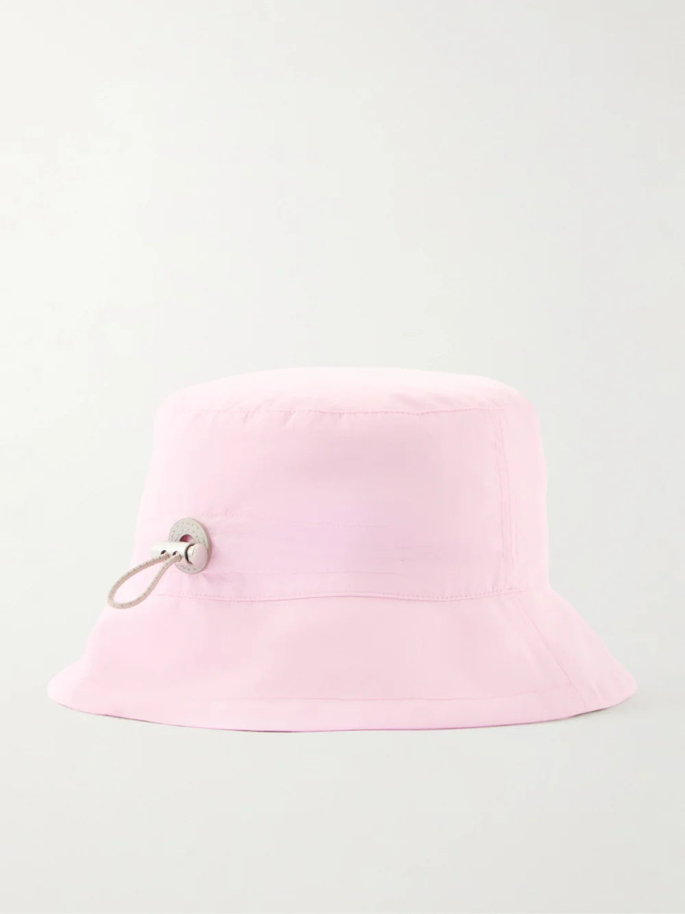 Back view of the Jacquemus Le Bob Baluchon Embroidered Shell Bucket Hat