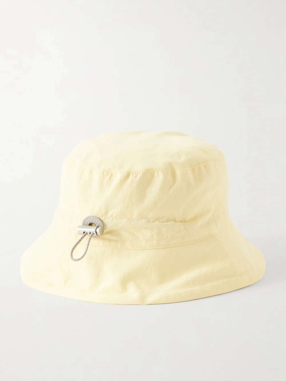 Back view of the Jacquemus Le Bob Baluchon Embroidered Shell Bucket Hat