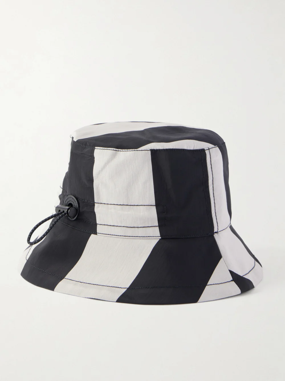 Back view of the Jacquemus Le Bob Checked Bucket Hat